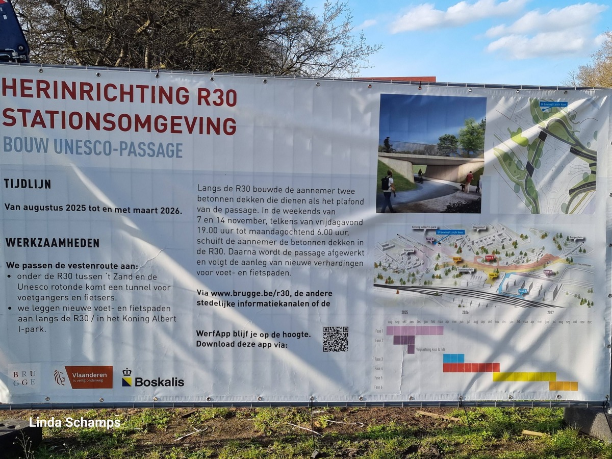 Versmalde Rijstroken Icon Versmalde rijstroken bij werken voorkant Station in Brugge | Het Nieuws ...